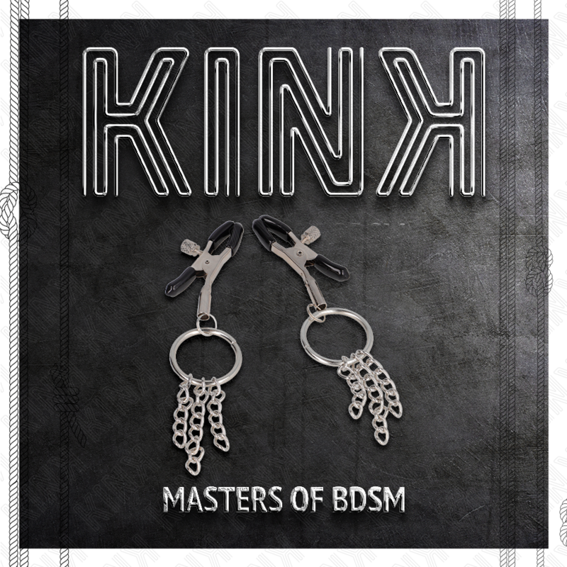 Kink Morsetto - Accessorio intimo, colore capezzolo o ring catenella argento - in mano per le dimensioni