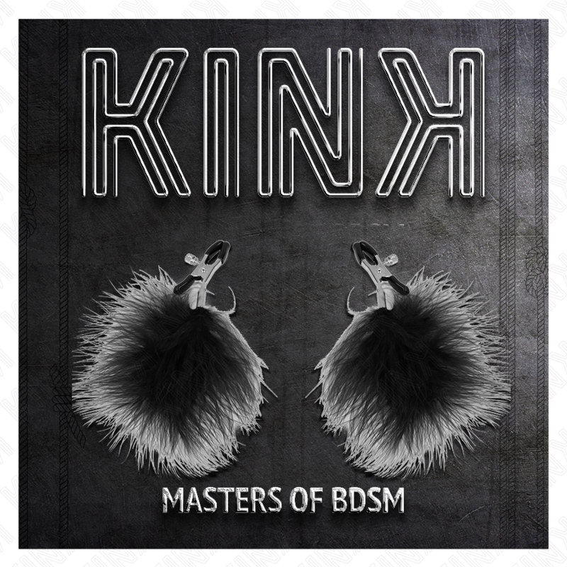 Kink Pinza - Accessorio intimo, colore capezzoli piuma nera 7 - nella confezione