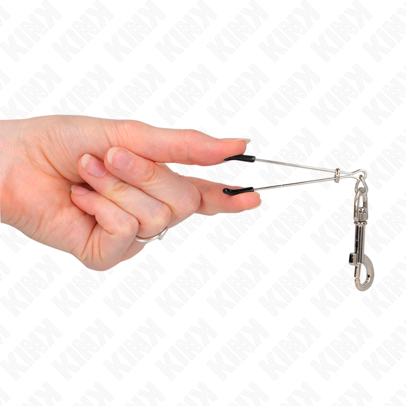 Kink Pinza - Accessorio intimo, colore capezzoli gancio sottile argento 7 - nella confezione