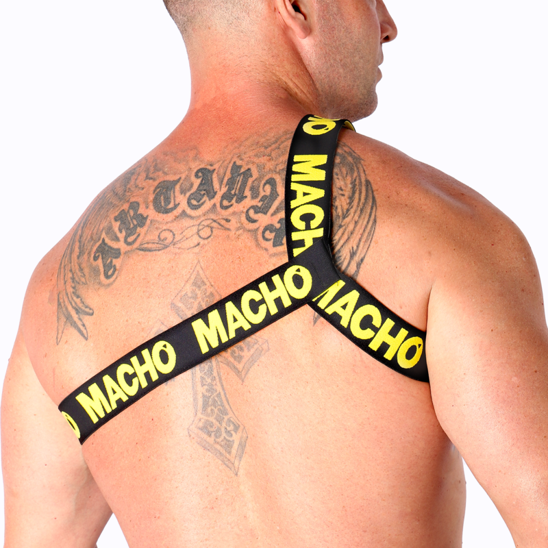 Macho Pettorina Romana Gialla - Accessorio intimo, colore giallo - dettaglio