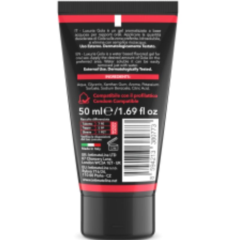Intimateline Luxuria Gel - Accessorio intimo, colore fragola - vista laterale