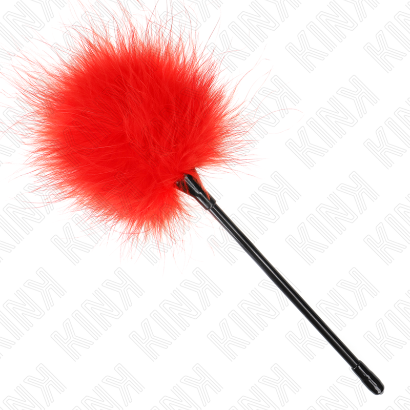 Kink Piume Rosse Tickle Utilizzate - Accessorio intimo - vista laterale