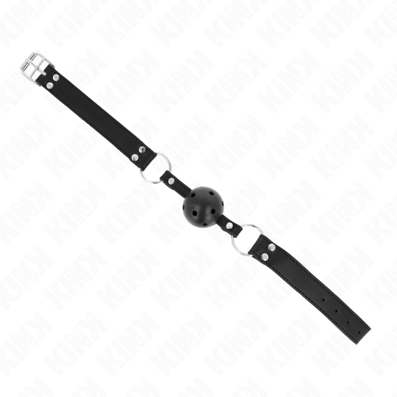 Kink Bavaglio Sfera Traspirante 4 CM - Accessorio intimo, colore 1 nero - dettaglio
