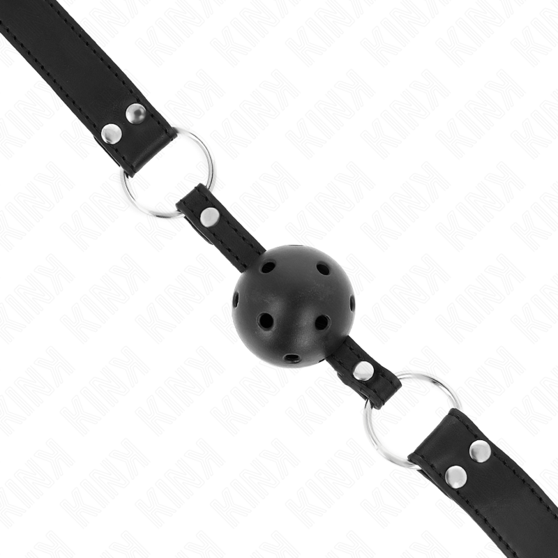 Kink Bavaglio Sfera Traspirante 4 CM - Accessorio intimo, colore 1 nero - nella confezione