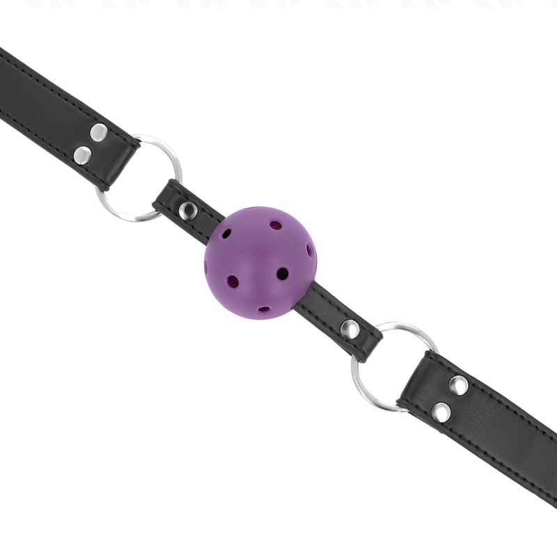 Kink Palla Traspirante Bavaglio 4 CM - Accessorio intimo, colore viola - nella confezione