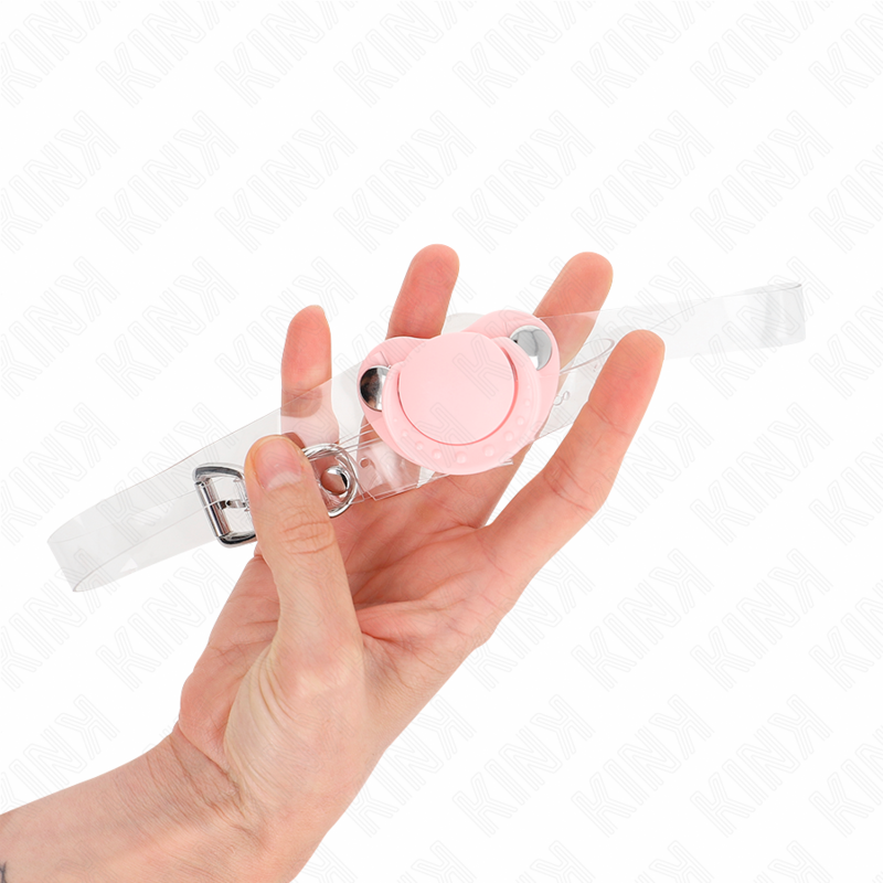 Kink Bavaglio - Accessorio intimo, colore ciuccio rosa 5.5 x 4 cm regolabile 43 60 cm - dettaglio