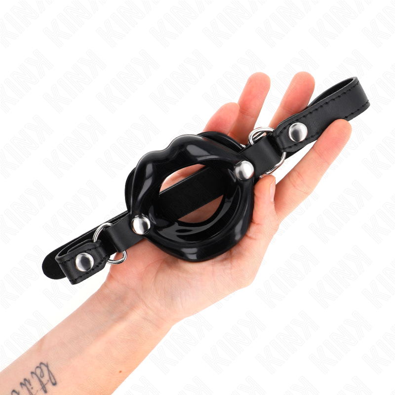 Kink Bavaglio Lip 8 CM - Accessorio intimo, colore nera - vista laterale