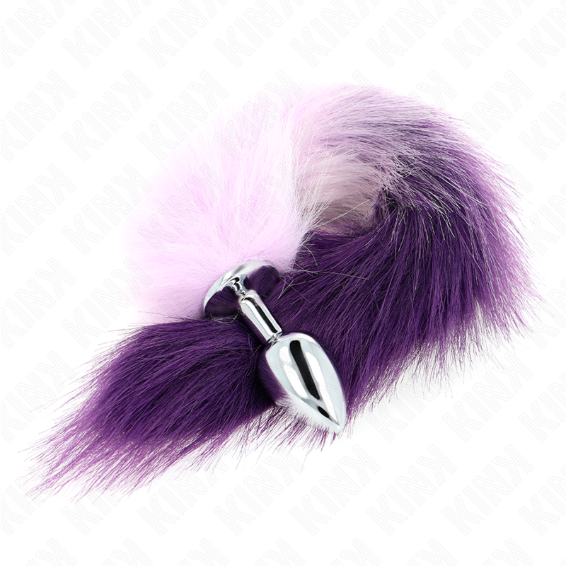 Kink Plug - Accessorio intimo, colore 7 x 3 cm coda sintetica 40 cm viola - dettaglio