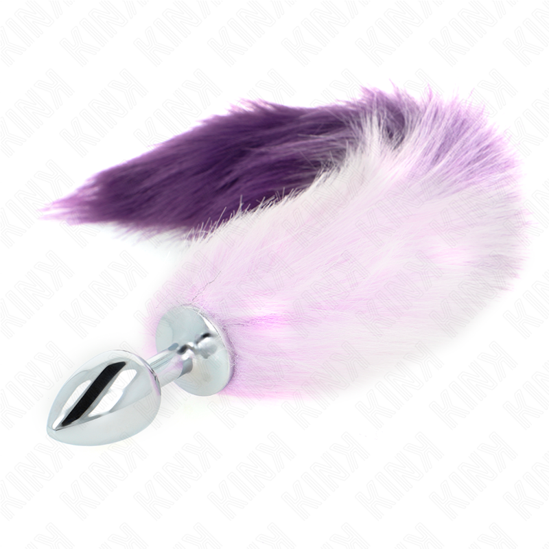 Kink Plug - Accessorio intimo, colore 7 x 3 cm coda sintetica 40 cm viola - vista laterale