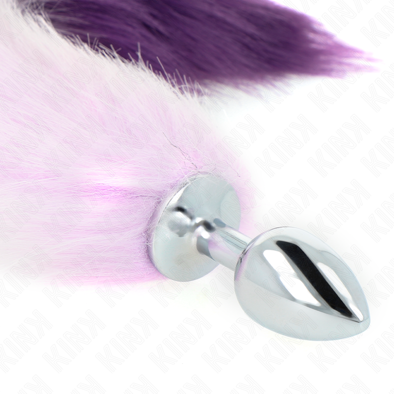 Kink Plug - Accessorio intimo, colore 7 x 3 cm coda sintetica 40 cm viola - nella confezione