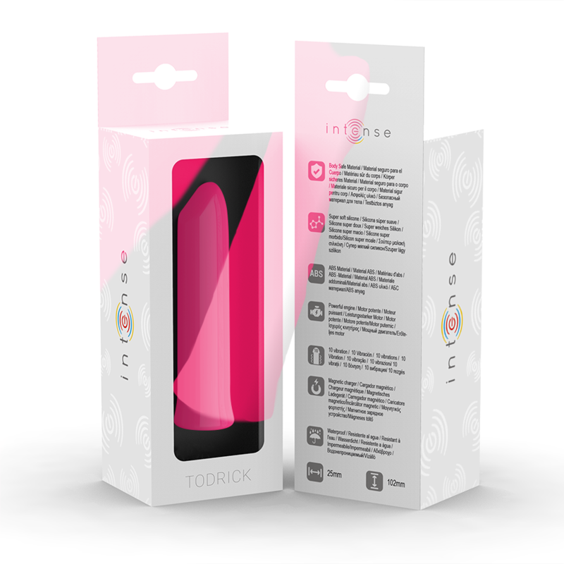 Intense Todrick - Mini massaggiatore, colore rosa - retro
