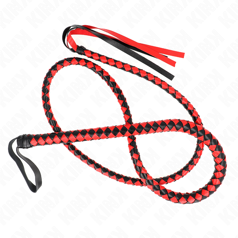 Kink Frusta Serpente Lunga - Accessorio intimo, colore rossa - vista laterale