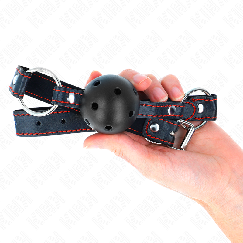 Kink Ball Gag Hollow - Accessorio intimo, colore nero - dettaglio
