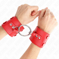 Kink Polso Fisso - Accessorio intimo, colore borchie rosso 17 22 6