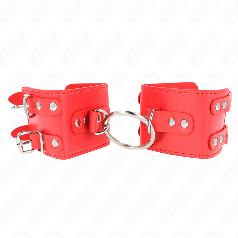 Kink Polso Fisso - Accessorio intimo, colore borchie rosso 17 22 6 - vista laterale