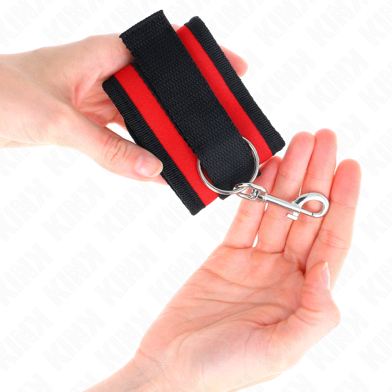 Kink Tenuta - Accessorio intimo, colore nylon hook loop rosso nero 2 regolabile 18 35 x 6 - nella confezione