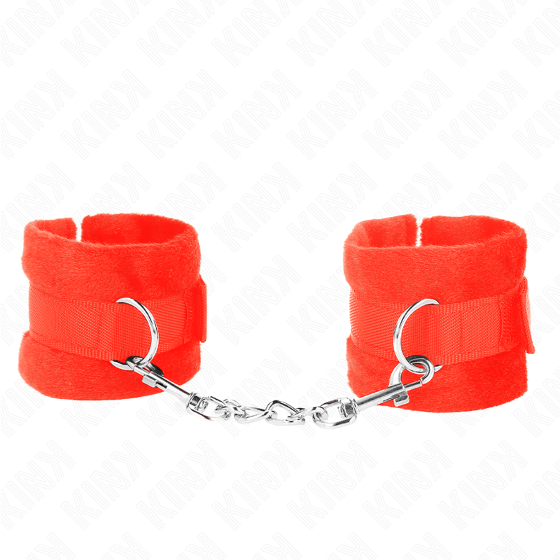 Kink Polsini - Accessorio intimo, colore pelliccia principianti rosso 30 x 7 cm - vista laterale