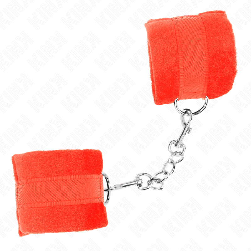 Kink Polsini - Accessorio intimo, colore pelliccia principianti rosso 30 x 7 cm - dettaglio