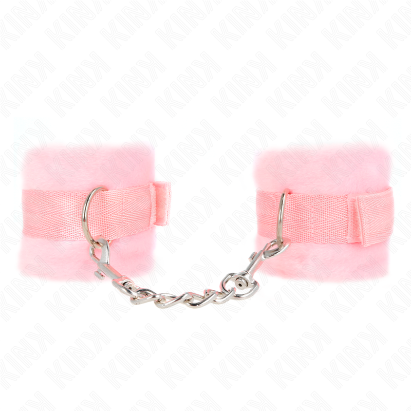 Kink Polsini - Accessorio intimo, colore pelliccia principianti rosa 30 x 7 cm - vista laterale