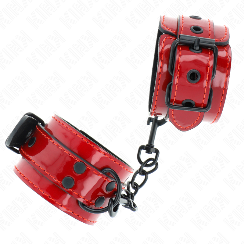 Kink Polsini - Accessorio intimo, colore polso rosso scuro 23 x 5 cm - dettaglio