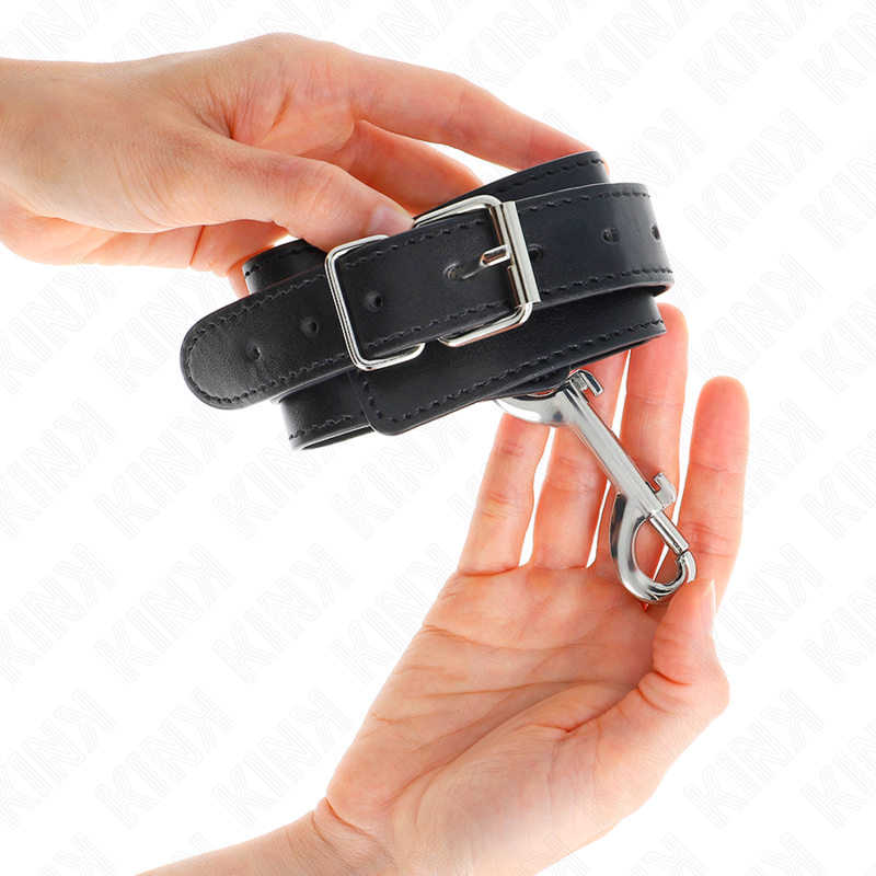 Kink Tenuta - Accessorio intimo, colore fila rivetti singola fibbia grande nera regolabile 17 28 x 5 - nella confezione