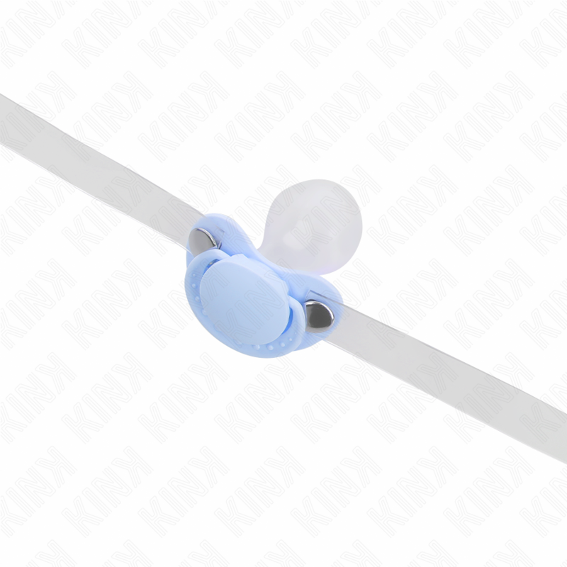 Kink Bavaglio - Accessorio intimo, colore ciuccio azzurro 5.5 x 4 cm regolabile 43 60 cm - nella confezione