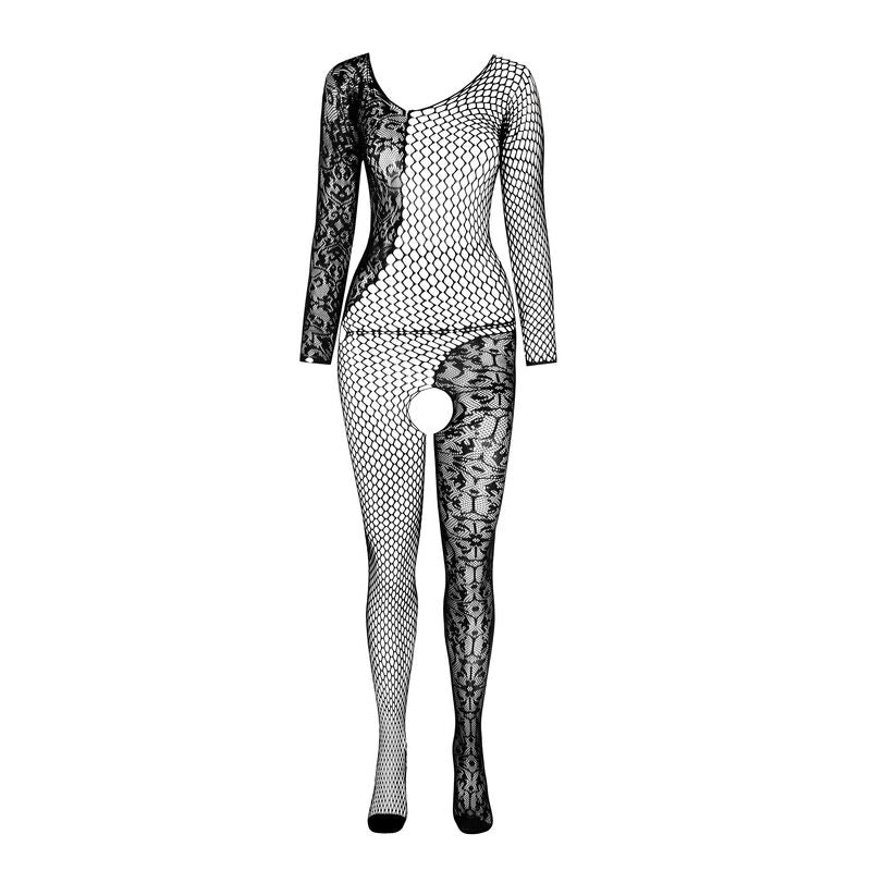 Passion BS 107 - Bodystocking, colore nero - nella confezione