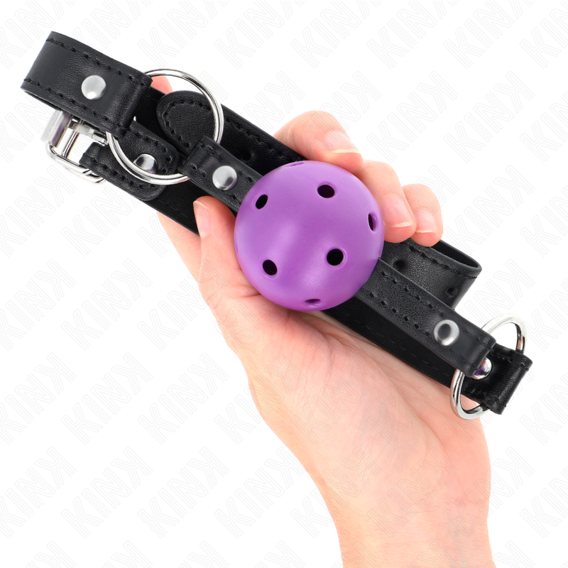 Kink Palla Dura Cava - Accessorio intimo, colore viola 4.5 bavaglio 63.5 - nella confezione