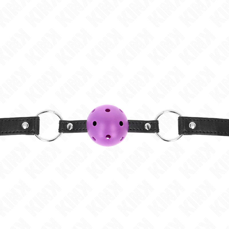 Kink Palla Dura Cava - Accessorio intimo, colore viola 4.5 bavaglio 63.5 - dettaglio