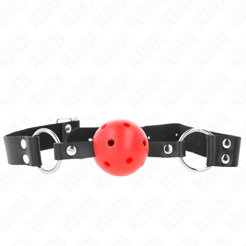 Kink Palla Traspirante Bavaglio 4 CM - Accessorio intimo, colore rosso