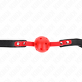 Kink Palla Dura Cava - Accessorio intimo, colore rossa 4 gag nero cinturino 60 regolabile 37 52