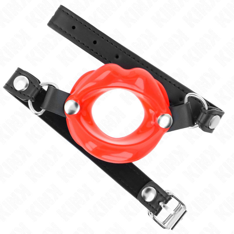 Kink Bavaglio Lip 8 CM - Accessorio intimo, colore rosso - vista laterale