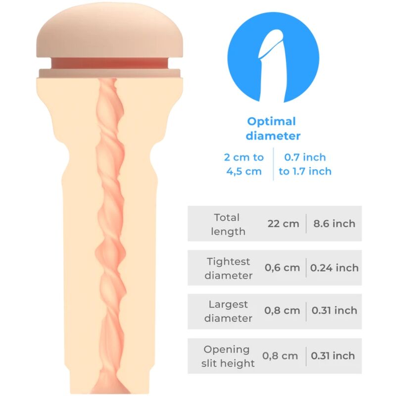 Kiiroo Feel Stroker Butt Flesh - Accessorio intimo - in mano per le dimensioni