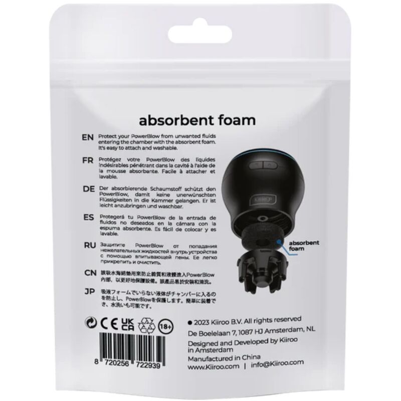 Kiiroo Power Blow Schiuma Assorbente - Accessorio intimo - dettaglio