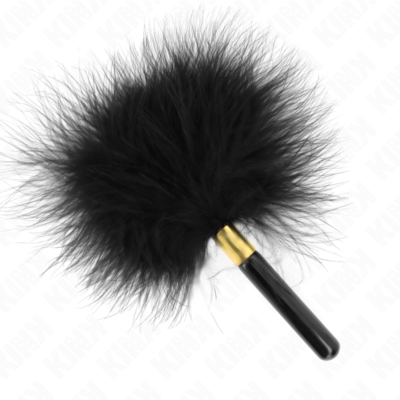 Kink Piume Tickle - Accessorio intimo, colore metallo oro nero 18 - vista laterale