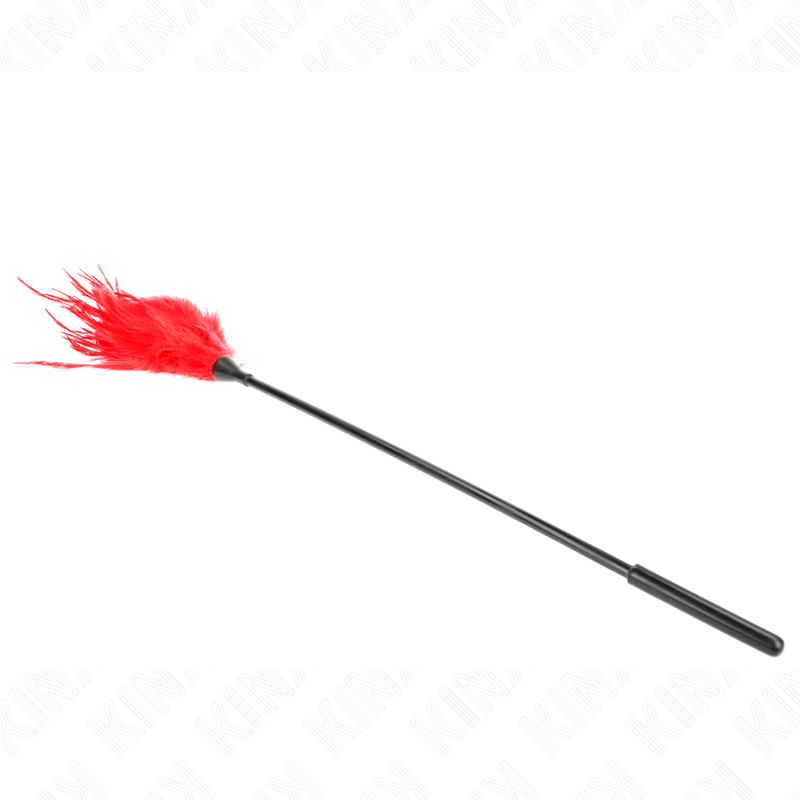 Kink Piume Multiple Rosse Tickle 45 CM - Accessorio intimo - dettaglio