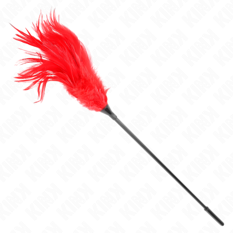 Kink Piume Multiple Rosse Tickle 45 CM - Accessorio intimo - nella confezione