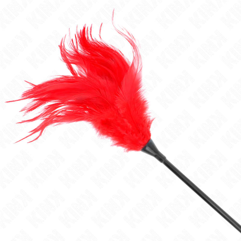 Kink Piume Multiple Rosse Tickle 45 CM - Accessorio intimo - in mano per le dimensioni