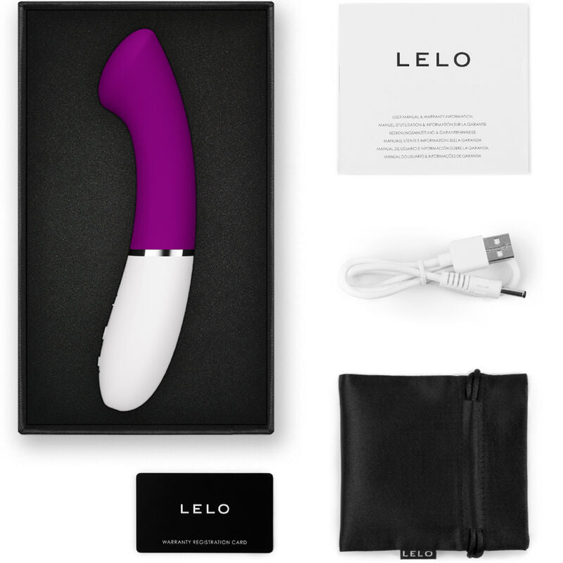LELO Gigi 3 - Massaggiatore curvo, colore rosa - vista laterale