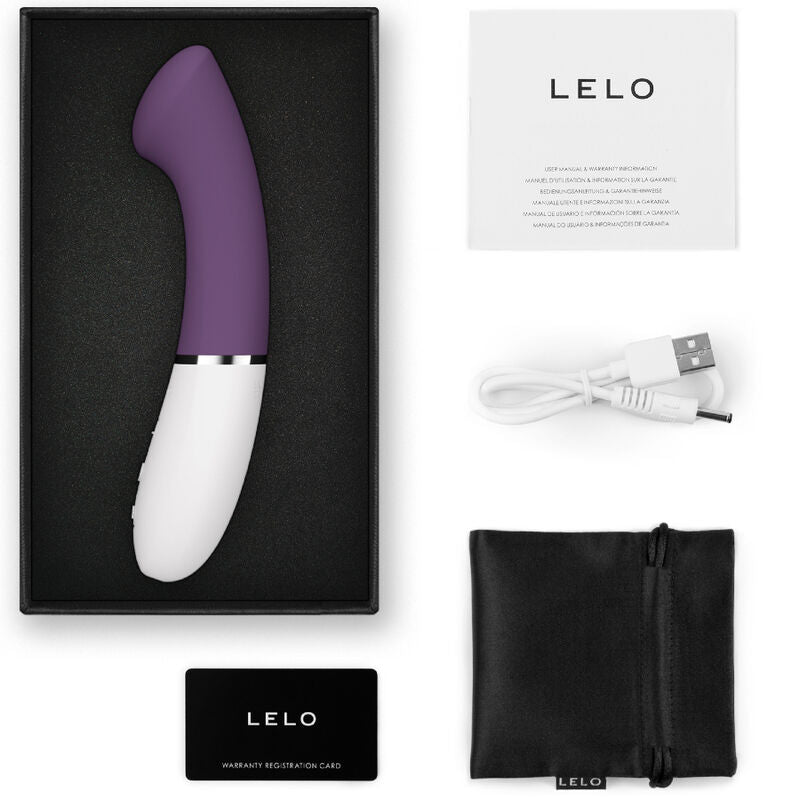 LELO Gigi 3 - Massaggiatore curvo, colore viola - vista laterale