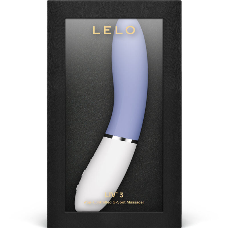 LELO Liv 3 - Massaggiatore curvo, colore blu - vista laterale