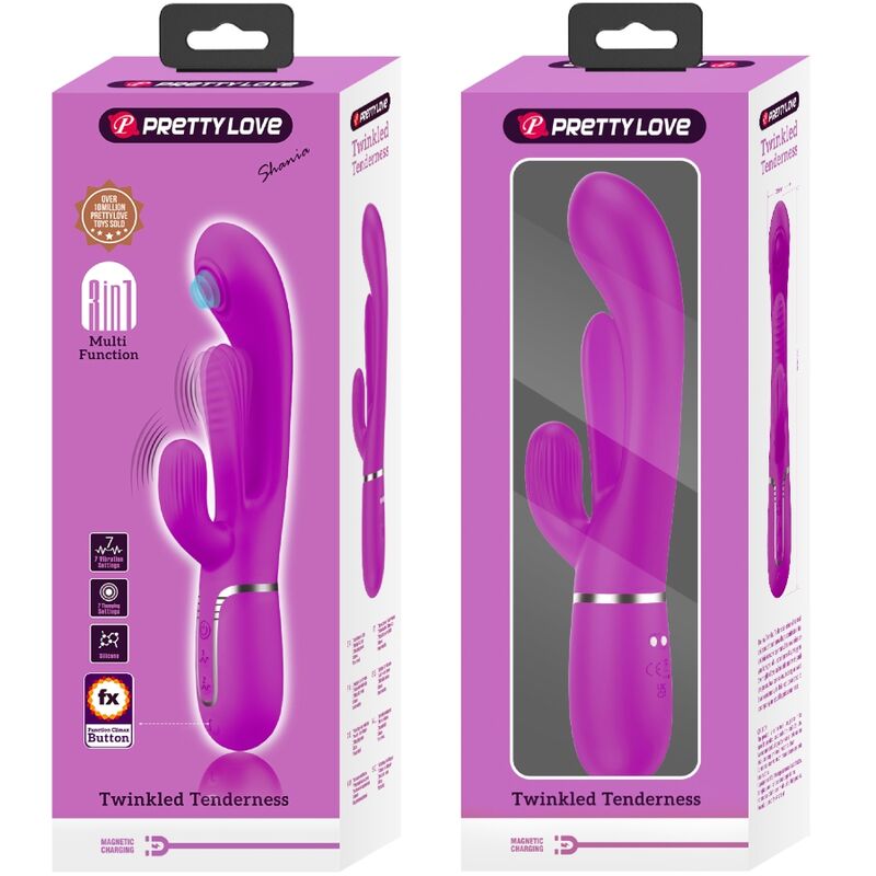 Pretty Love Shania - Massaggiatore doppio, colore rosa - vista laterale