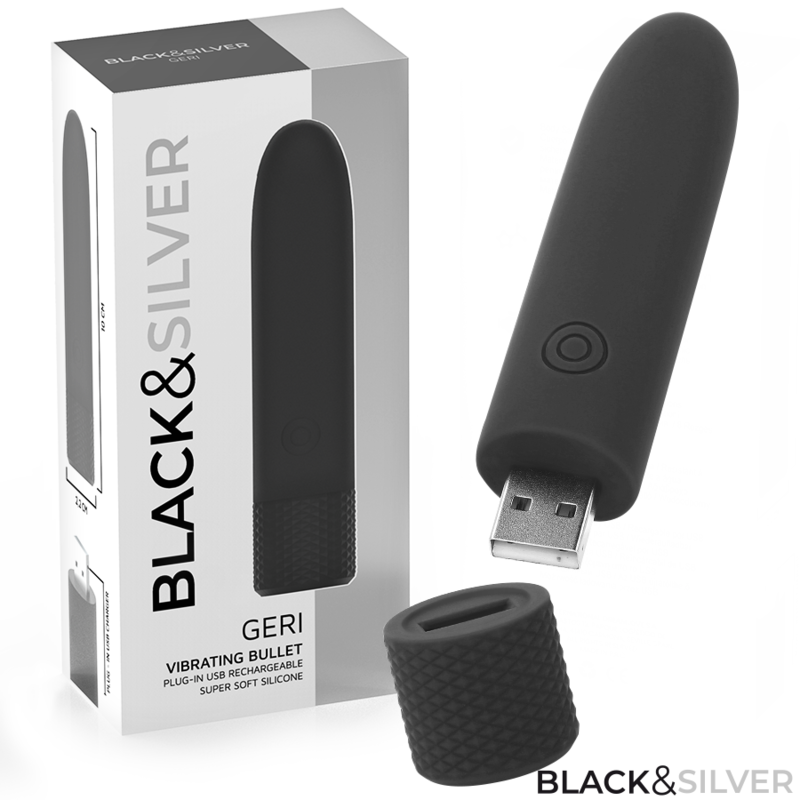 Black & Silver Geri Usb - Mini massaggiatore
