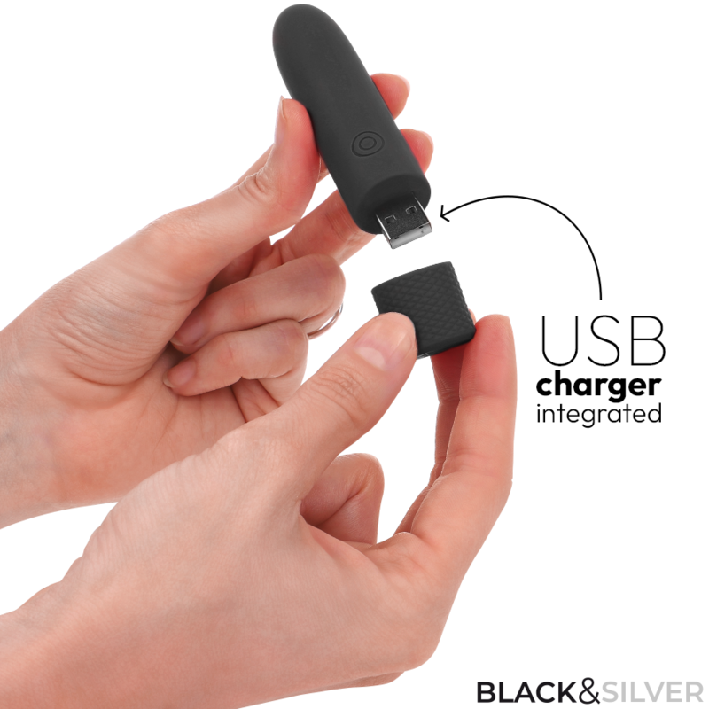 Black & Silver Geri Usb - Mini massaggiatore - nella confezione