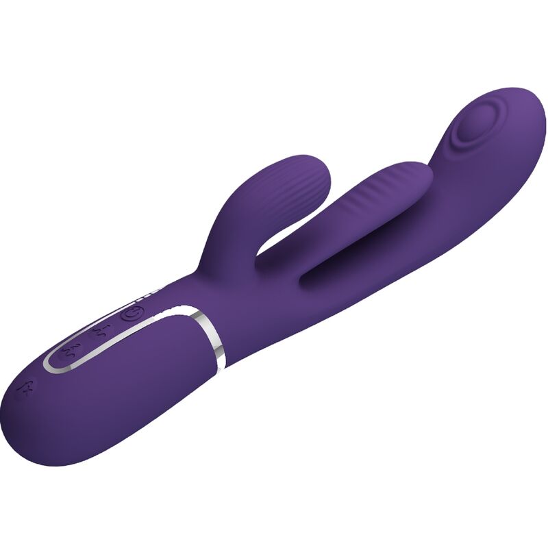 Pretty Love Shania - Massaggiatore doppio, colore viola - nella confezione