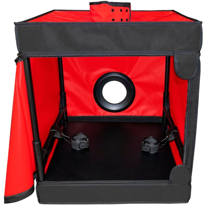 Secret Dome Kink Club Cabina Bukkake - Accessorio intimo, colore nero rosso - vista laterale