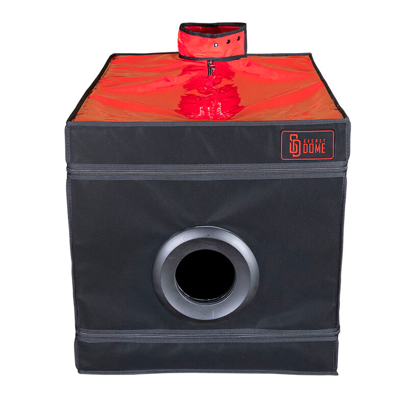 Secret Dome Kink Club - Accessorio intimo, colore nero rosso - in mano per le dimensioni