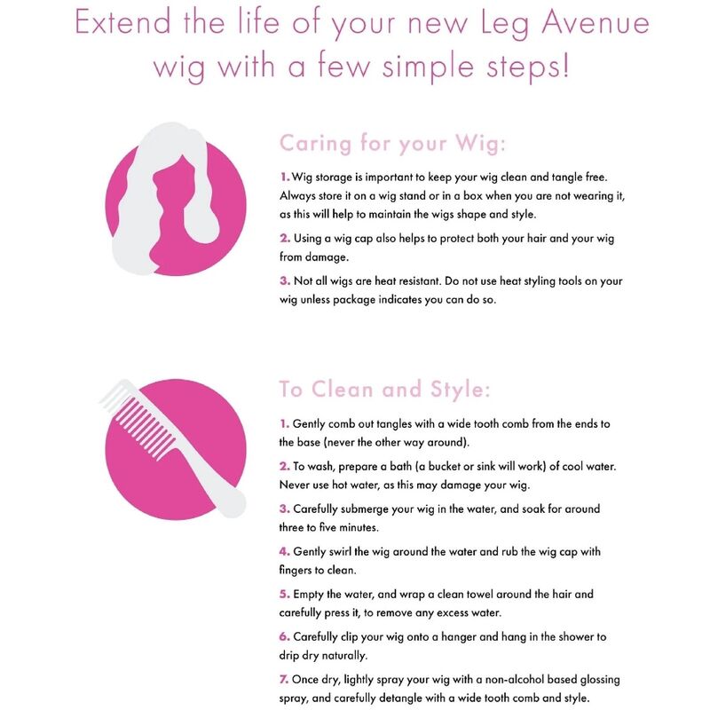 Leg Avenue Parrucca Lunga Liscia Frangia - Lingerie - vista laterale