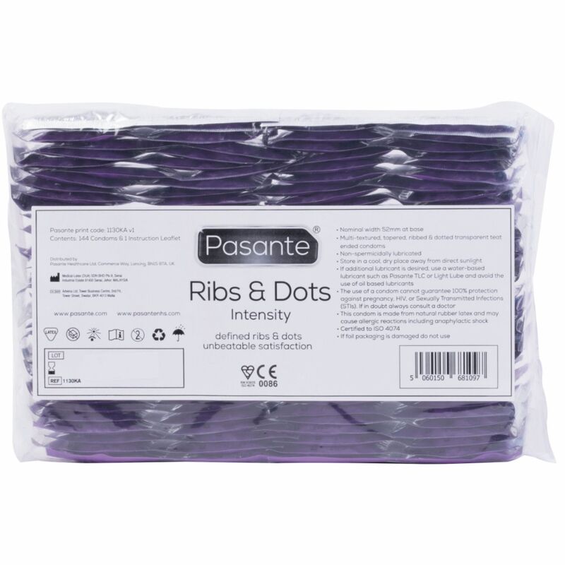 Pasante Ribs Dots Intensity 144 pezzi - Preservativi