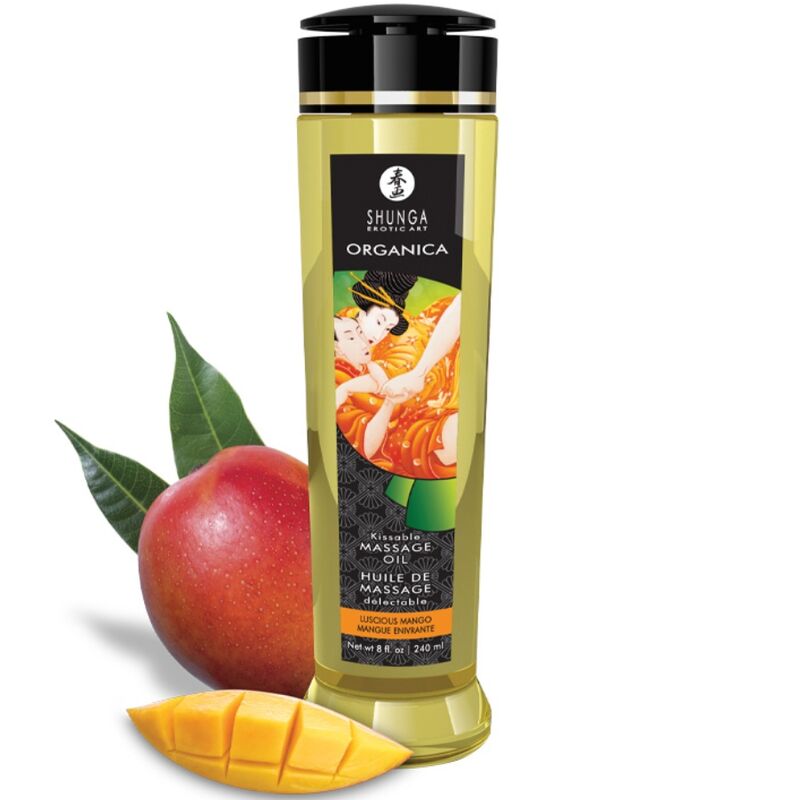 Shunga Biologico Mango 240 ml - Olio da massaggio, kit da 3